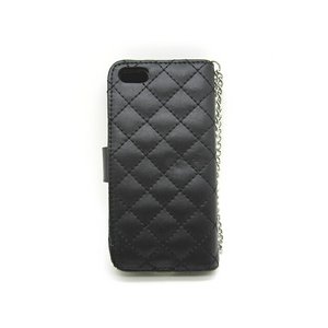 iPhone5★CHANEL STYLE★シャネルのマトラッセモチーフのケース!! 輝くカメリアのデコパーツがゴージャス!! 【CHANEL】全2色 ブラック
