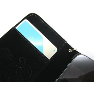 iPhone5★CHANEL STYLE★シャネルのマトラッセモチーフのケース!! 輝くカメリアのデコパーツがゴージャス!! 【CHANEL】全2色 ブラック