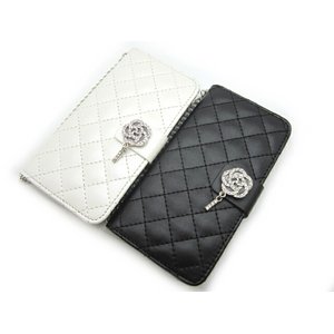 iPhone5★CHANEL STYLE★シャネルのマトラッセモチーフのケース!! 輝くカメリアのデコパーツがゴージャス!! 【CHANEL】全2色 ブラック