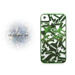 iPhone4S/4★LIFE STYLE NEWYORK CASE★メタリックの文字列がカッコイイケースです♪【全5色】 グリーン