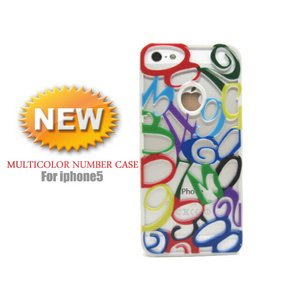 【NEW デザイン!!】★ iPhone 5 ★ NEW デザインのマルチカラー!! 高級ブランドの FRANCK MULLER にも使われている、ビザン数字をかたどった iPhone5 ケース ♪【 EC136WM 】 ホワイトマルチ