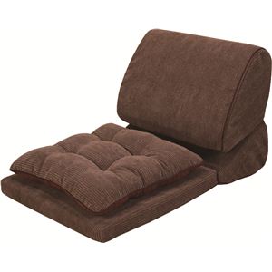 TV枕（テレビ枕）座布団付き FCC-115BR　ほっこりブラウン
