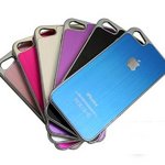 iPhone5 ケース/iPhone5 カバー☆メタルケース パープル