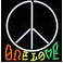 �l�I���T�C�� ONE LOVE LOVE��PEACE �i�l�I���� �Ŕ� �A�����J���G�� �ENEON SIGN�E�l�I���T�C���j