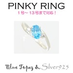 Silver925 シルバー ピンキーリング ブルートパーズ 11月誕生石/9号の詳細ページへ