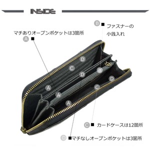 ラウンドファスナー /カーキブラウン