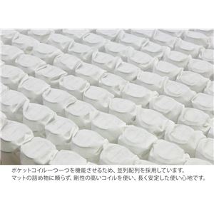 日本製 ポケットコイルマットレス PKJ-55HB 厚み19cm 並列配列 シングルサイズ
