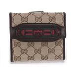 Gucci（グッチ） オリジナルGG インターロッキングGホー

スビット ウェブ Wホック 二つ折り財布 ベージュ／ブラウン 295352 F4CKG 9791