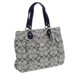 Coach（コーチ） POPPY ポピー シグネチャー グラム トートバッグ グレー／ブルー 18711 SVA96