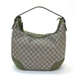 Gucci（グッチ） NICE ニース GGスプリームキャンバス ホーボー ミディアム ショルダーバッグ ベージュ／グリーンティー 309618 KGD6G 8899