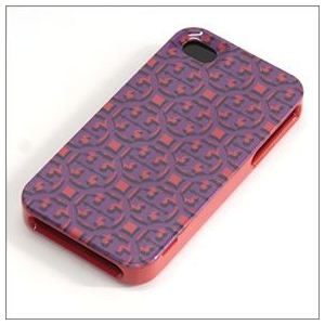 TORY BURCH(トリーバーチ) LOGO LATTICE B iPhone4/4S 専用ケース ハードカバー レッド系 41129028 673 PINK MULTI