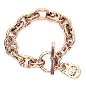 Michael Kors(マイケルコース) Rose Gold-Tone Chain-Link PadLock Bracelet チェーンリンク パドロック ブレスレット MKJ2752791
