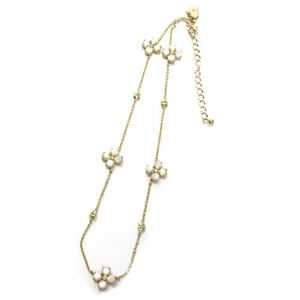 KATE SPADE(ケイトスペード) WBRUA221-110 CENTRAL PARK PANSY Short Scatter Necklace パンジーモチーフ クリスタル・ビジュー スキャッター ネックレス