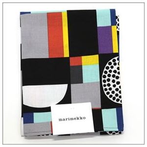marimekko（マリメッコ） KONTTI TEA TOWEL 67029 921 black／yellow／grey／mint コンッティ 幾何学模様 ティータオル キッチンクロス