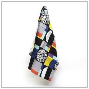 marimekko（マリメッコ） KONTTI TEA TOWEL 67029 921 black／yellow／grey／mint コンッティ 幾何学模様 ティータオル キッチンクロス