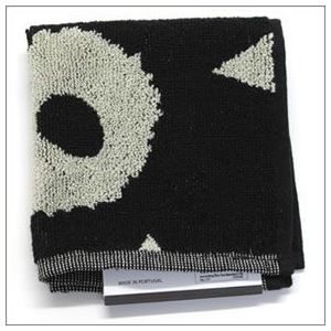 marimekko（マリメッコ）UNIKKO MINI TOWEL ウニッコ柄 オーガニックコットン ミニタオル 25cm&times;25cm 63837 980 black/grey