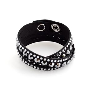 Swarovski（スワロフスキー） 5201120 Slake Black Dot ダブルラップ 2重巻タイプ（6連） クリスタル ブレスレット