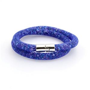 Swarovski（スワロフスキー） 5221604 Stardust Blue Double スターダスト ダブルラップ 2重巻タイプ ブルークリスタル ブレスレット Sサイズ