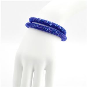 Swarovski（スワロフスキー） 5221604 Stardust Blue Double スターダスト ダブルラップ 2重巻タイプ ブルークリスタル ブレスレット Sサイズ