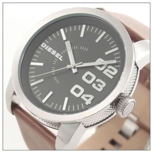 DIESEL（ディーゼル） ダイヤルのインパクトある2・3・4のインデックス。モテ系レザーストラップ・ウオッチ DZ1513