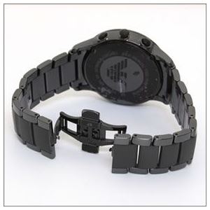 Emporio Armani(エンポリオ・アルマーニ) セラミック素材のオールブラック・クロノグラフウオッチ AR1451
