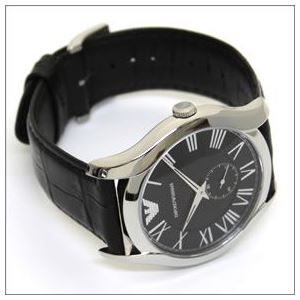 Emporio Armani（エンポリオ・アルマーニ） シンプルでスタイリッシュ。ビジネスユースもお薦めのレザーストラップ・ウオッチ AR1703