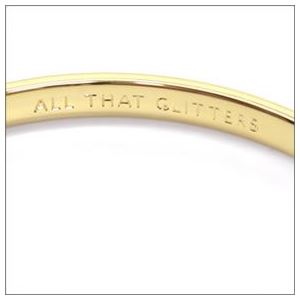 Kate Spade(ケイトスペード) WBRU9701-921 IDIOM BANGLES 内側にさりげなく刻印された「ALL THAT GLITTERS」のロゴがキュートなクリスタル・パヴェ バングル