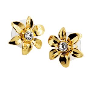 Kate Spade(ケイトスペード) WBRUC406-921 Clear/Gold Lovely Lillies Mini Flower Studs フラワーモチーフ スタッド ピアス