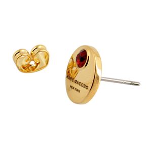 MARC JACOBS(マークジェイコブス) M0009098-646 Red/Gold MJ Coin Studs コイン クリスタル スタッド ピアス