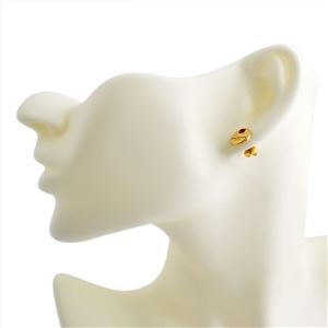 MARC JACOBS(マークジェイコブス) M0009098-646 Red/Gold MJ Coin Studs コイン クリスタル スタッド ピアス