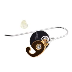 MARC JACOBS(マークジェイコブス) M0009101-040 Silver MJ Coin #9 Drop Earrings コイン ナンバー9 クリスタル フック ピアス