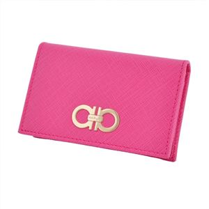 Salvatore Ferragamo(サルバトーレフェラガモ) 22C330 642329 framboise GANCINI ガンチーニ カードケース 名刺入れ