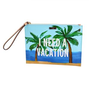 Kate Spade(�P�C�g�X�y�[�h) PWRU5048 974 Multi �g���s�J���r�[�` �v�����g �N���b�`�o�b�O �n���h�|�[�` Breath Of Fresh Air Vacation Medium Bella Pouch