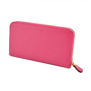 Salvatore Ferragamo(サルバトーレフェラガモ) 22B300 642076 framboise GANCINI ダブルガンチーニ ラウンドファスナー長財布