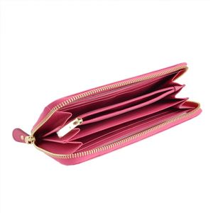 Salvatore Ferragamo(サルバトーレフェラガモ) 22B300 642076 framboise GANCINI ダブルガンチーニ ラウンドファスナー長財布
