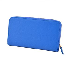 Salvatore Ferragamo(サルバトーレフェラガモ) 22B300 642077 bleu indien GANCINI ダブルガンチーニ ラウンドファスナー長財布