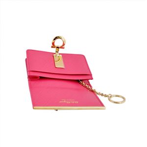 Salvatore Ferragamo(サルバトーレフェラガモ) 22C110 642949 framboise GANCINI ガンチーニ キーリング付カードケース