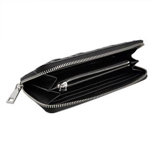 MARC JACOBS(マークジェイコブス) M0008974-001 Black ストライプ パッチワーク 長財布 ロングウォレット Wingman Stripes Standard Continental Wallet