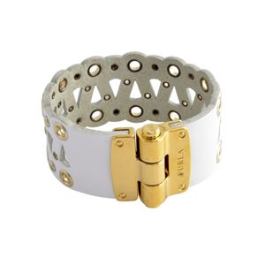 FURLA(フルラ) 831784 BPS3 FG0 CHALK カットワークレザー バングル ブレスレット VENERE BANGLE TRAFORO