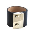 Maison Boinet(���]���{���l) 95018G-79-04-M Black �{�^������ ���U�[ �u���X���b�g �o���O�� 50mm