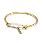 MARC JACOBS(}[NWFCRuX) M0009192-117 Cream/Antique Gold Pearl Safety Pin Hinge Cuff p[ ZCteB[s qW Jt uXbg