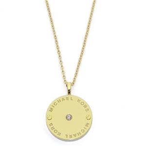 MICHAEL KORS(�}�C�P���R�[�X) Gold-Tone Logo Disc Pendant Necklace �N���X�^���X�g�[�� ���S�f�B�X�N �l�b�N���X/�y���_���g MKJ2654710