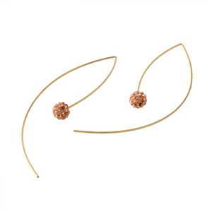 By Boe(�o�C�{�[) E14-GF-PEACH Peach Crystal Bead ���C���[�A�[�N �N���X�^�� ���C���[ �s�A�X