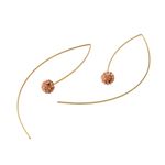 By Boe(�o�C�{�[) E14-GF-PEACH Peach Crystal Bead ���C���[�A�[�N �N���X�^�� ���C���[ �s�A�X