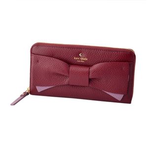 Kate Spade(ケイトスペード) PWRU4854 649 リボンモチーフ 内外バイカラー ラウンドファスナー長財布 EDEN LANE lacey