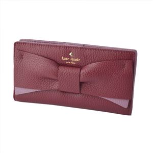 Kate Spade(�P�C�g�X�y�[�h) PWRU4855 649 ���{�����`�[�t ���O�o�C�J���[ �w�ʃt�@�X�i�[���K���ꁕ�������t ��܂蒷���z EDEN LANE stacy