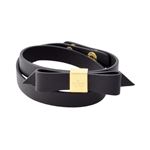 Kate Spade(�P�C�g�X�y�[�h) WBRUD210-001 Black WRAP THINGS UP leather bow wrap bracelet ���{�����`�[�t �_�u�����b�v 2�A �u���X���b�g