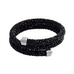 SWAROVSKI(�X�����t�X�L�[) 5255910 Crystaldust Double Black �N���X�^�����b�N �X�p�C���� �o���O�� �u���X���b�g S�T�C�Y