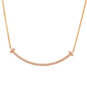 Tiffany&CO(ティファニー) 34684421 Tiffany T スマイル ダイアモンド ペンダント ミニ 0.01ct 18KRG ネックレス