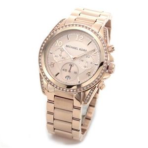 MICHAEL KORS(�}�C�P���R�[�X) ���C���X�g�[�����͂����s���N�S�[���h�J���[�̃��O�W���A���[�ȃN���m�O���t�E�I�b�` MK5263